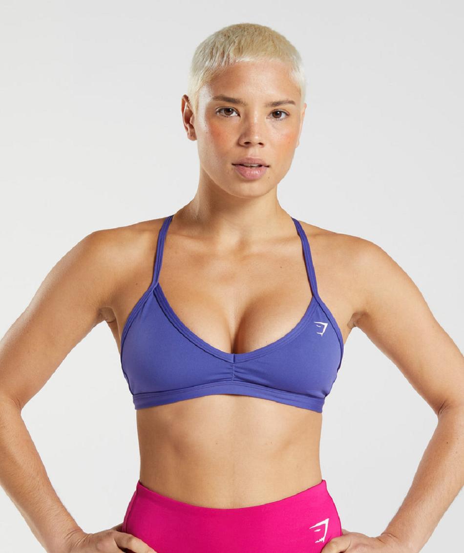 Staniki Sportowe Damskie Gymshark Minimal Fioletowe | PL 2841HAP